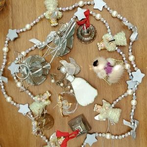 Angels and Bells Christmas Ornaments Vintage Lot